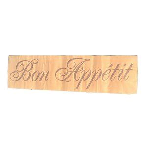 BON APPETIT Fancy Kitchen Dining Room Vinyl Wall Decal Lettering Words Script